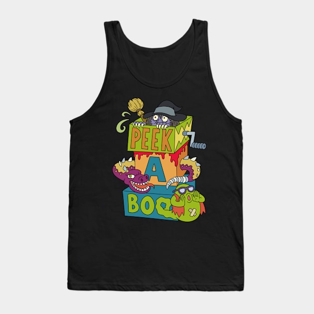 Peek-a-Boo Halloween Gift Tank Top by Konnectd